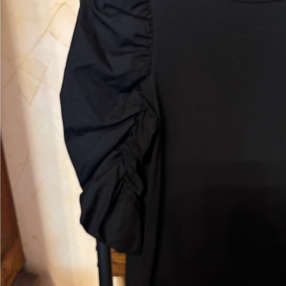 See By Chloe Black Puff-Sleeve Size M Top - Picture 2 of 5